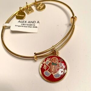 Alex and Ani Gingerbread Man Cookie Charm Bracelet
